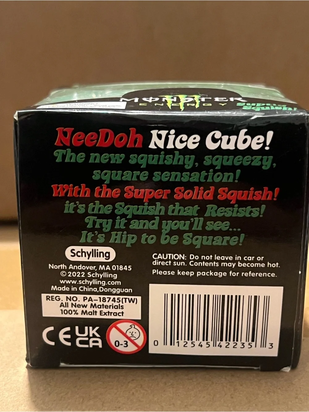 Monster Energy Nice Cube NeeDoh Stress Toy - Green